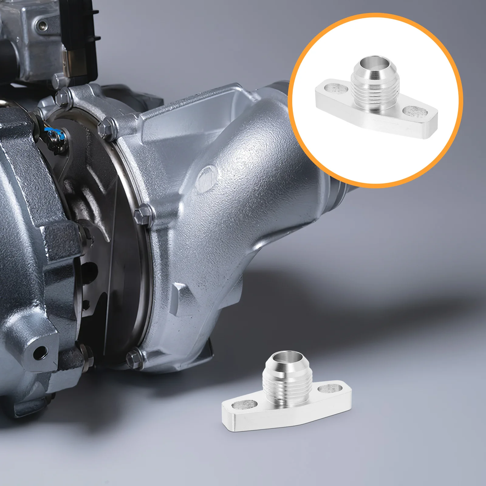 

Turbo Oil Drain Flange An10 Aluminum Alloy Turbocharger Replacement Heavy Duty Oil Return Flange Auto Part Turbo Fitting