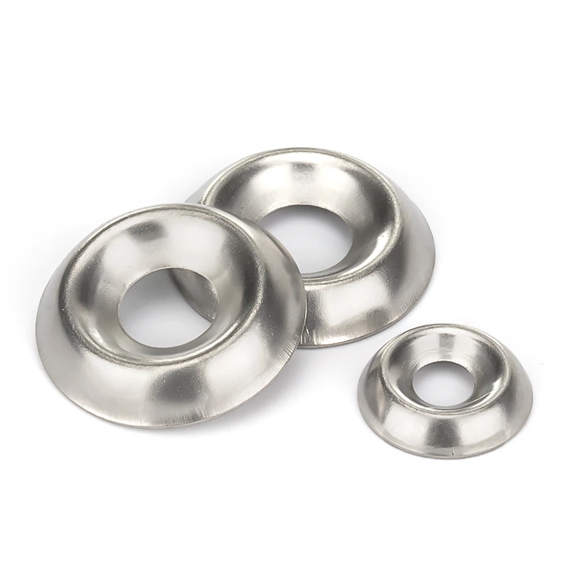 M3 M4 M5 M6 Konische Solide Versenkt Washer 304 Edelstahl Dichtung Konkaven Konvexen Kegel Sphärische Kegel Washer