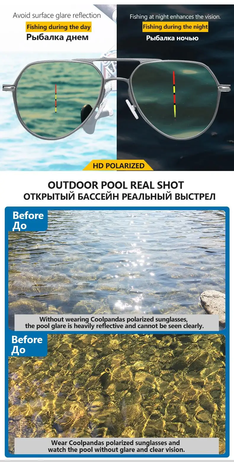 CoolPandas Hohe Qualität Aluminium Photochrome Sonnenbrille Für Männer Frauen Polarisierte Chameleon Linsen Brillen Fahren Pilot Gläser – Detail 5