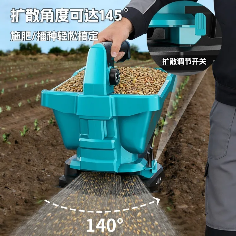 Lithium‑Ion Handheld Seed Fertilizer Spreader Machine Fast Sowing Fertilizing Integrated Agricultural Feeding Dispensing Tool
