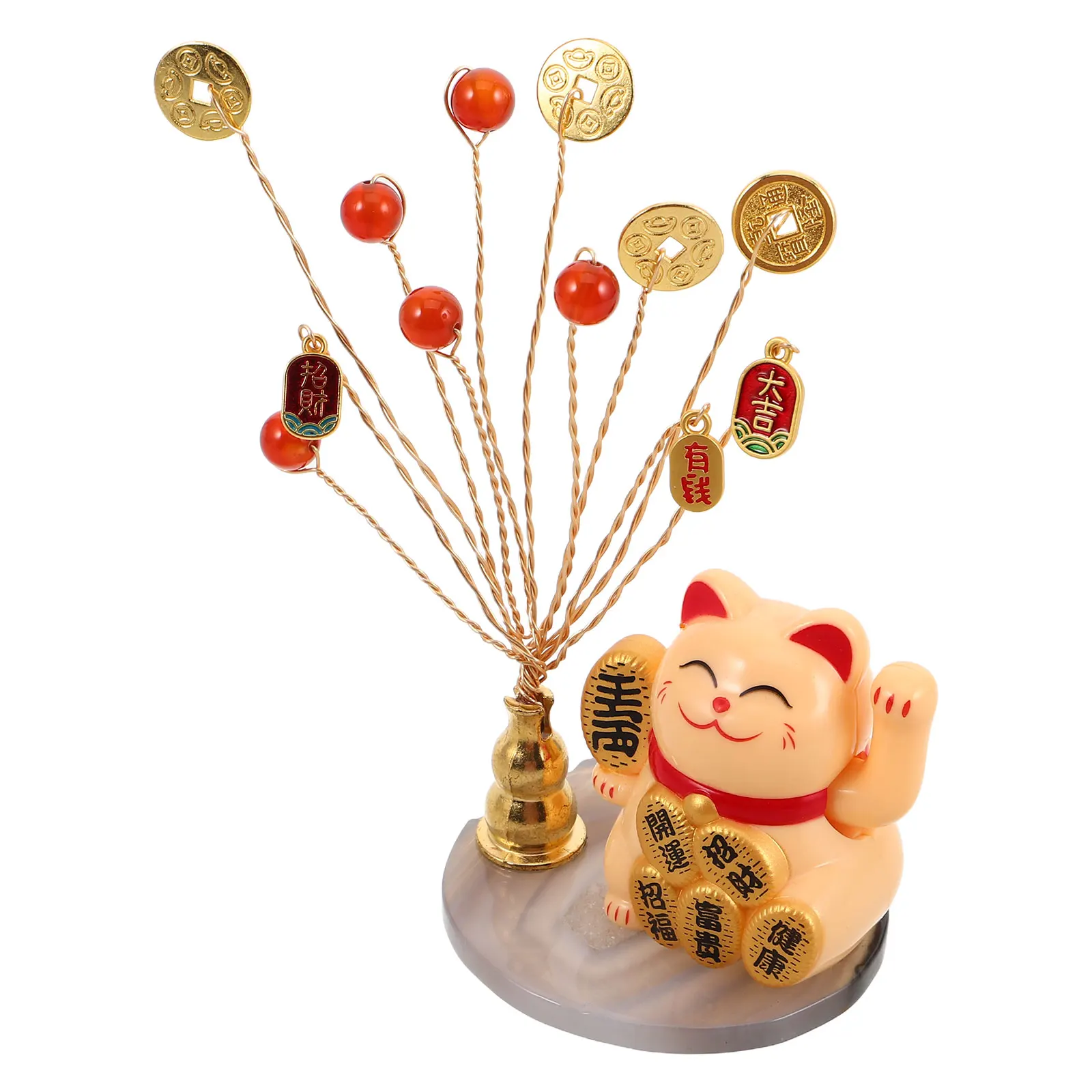 

Waving Decor Money Tree Bonsai Ornament Prosperity Statue Creative Gift for Friends Family Bonsai Tree