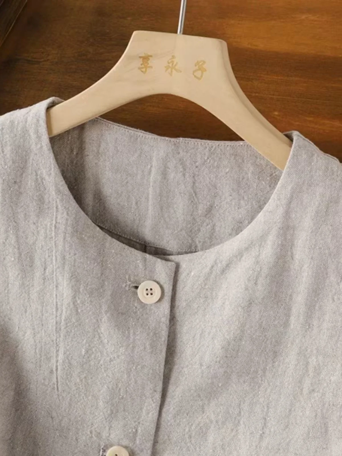 High-End Japanese Sle Cotton Linen Vest Women's Autumn Outerwear Casual Loose Retro Vest Jaet Faionable Sun Protection - view 2
