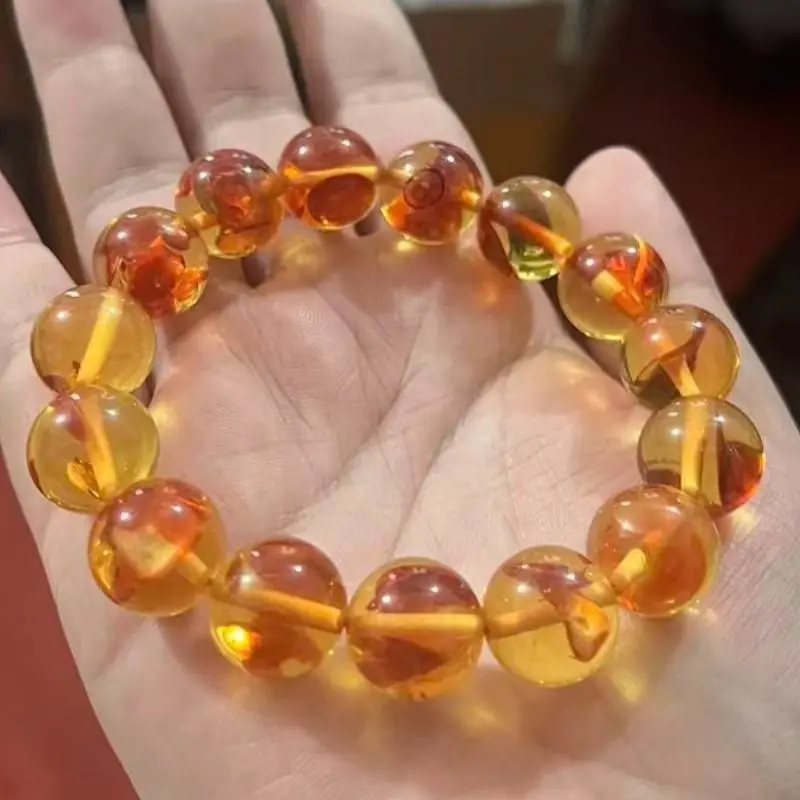 The Second-generation Huamber Round Bead Single-circle Bracelet, Personalized Trendy Jewelry Handicrafts