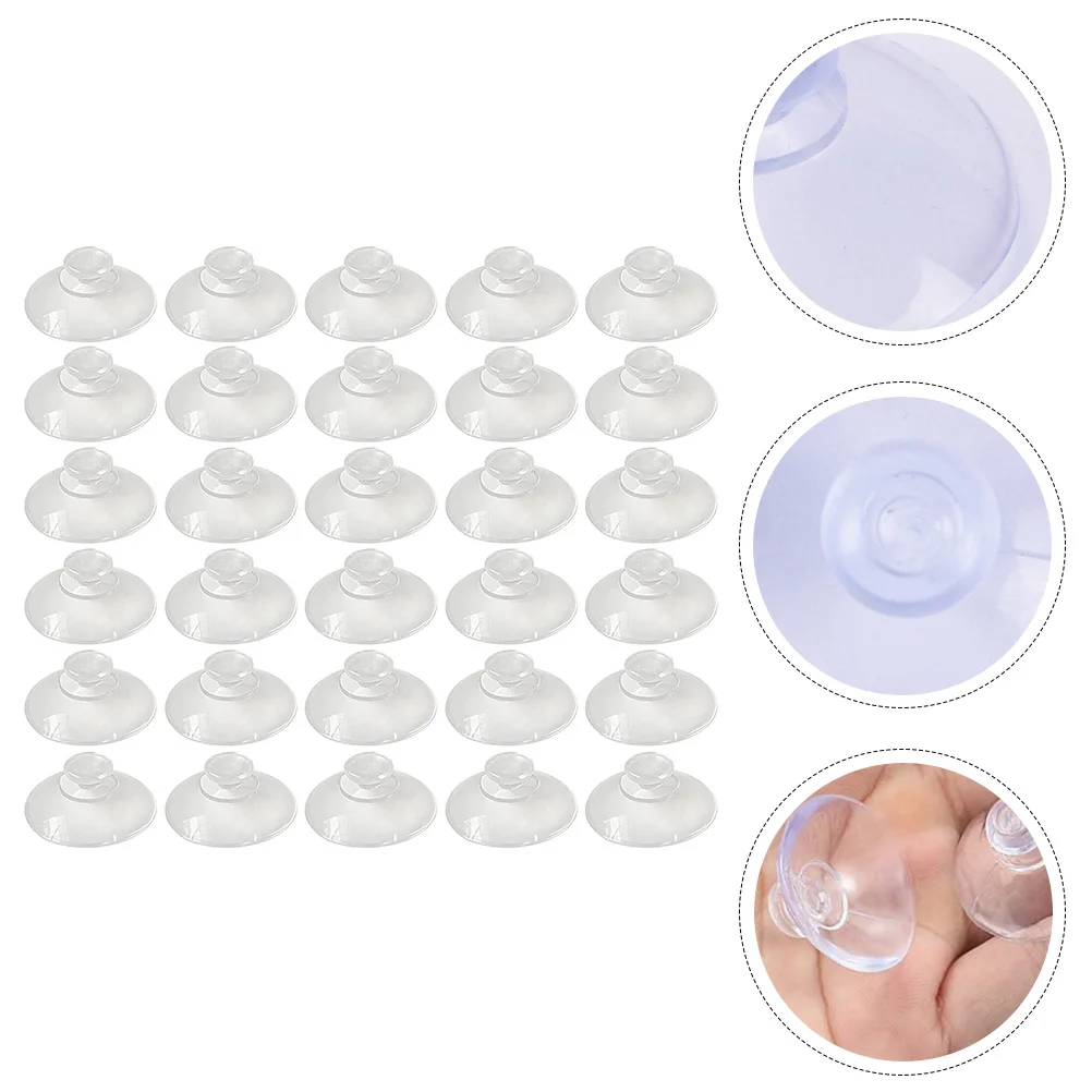 

100pcs 3cm Mini Suction Cup Hooks Glass Window Suction PVC Hangers Ceiling Strong Traceless Small Disc Hook Clear Suction Pads