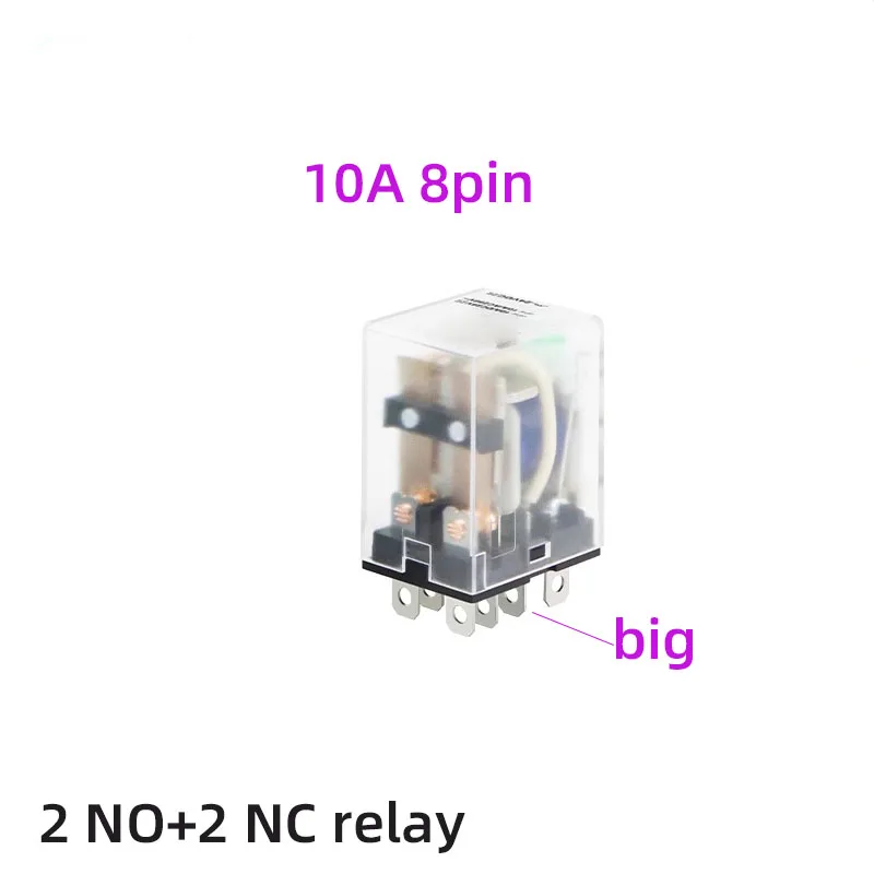 مرحلات التحكم المصغرة MY2NJ مرحل متوسط صغير AC220/380/110/24/36 فولت HH52P 54P DC24/12 فولت مرحل كهرومغناطيسي