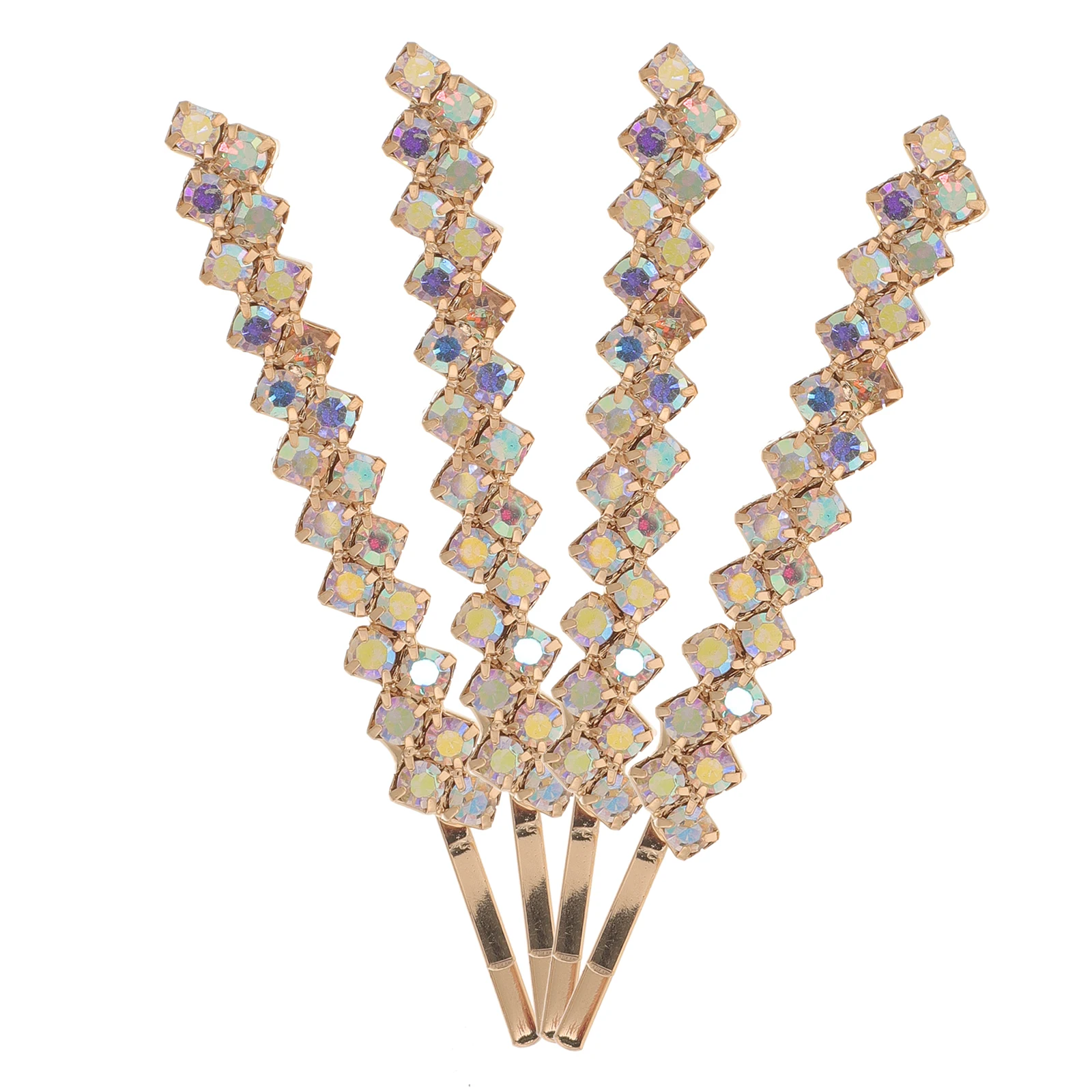 

1 set Crystal Hairpins Rhinestone Decorated Bobby Pins Wedding Party Accessories Stylish Women Hair Clips Fashion Jewelry Gift