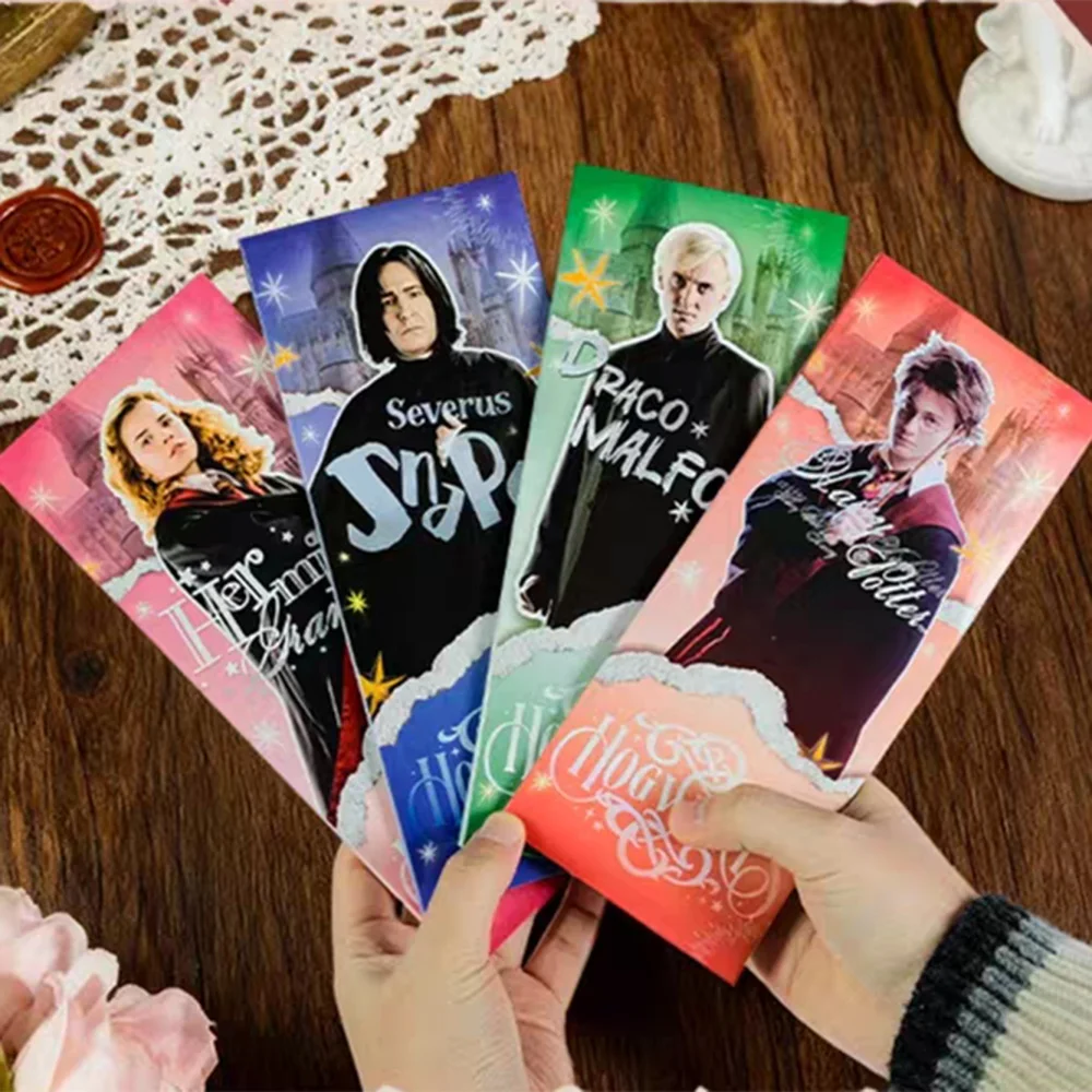 Porta Billetes Conmemorativo Original de Harry Potter, Hogwarts, Hermione, Malfoy, Snape, Postales, Pegatinas, Marcador de Libros, Juego de Notas Adhesivas, Regalo