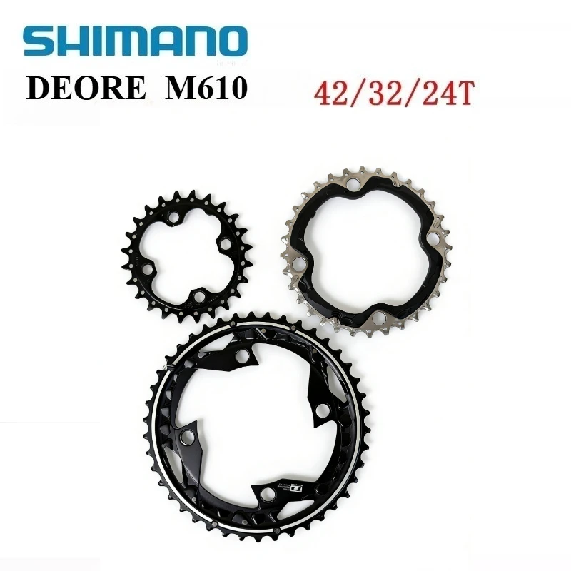 

SHIMANO DEORE M610 M612 Crankset 10-Speed 30-Speed Chainring, 42-32-24T Tooth Plate Repair Parts