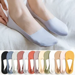 3 Pairs Summer Women Socks Cotton Show Low Cut Ankle Silicone Non-slip Invisible Woman Shoe Slippers Thin comfortable short sock