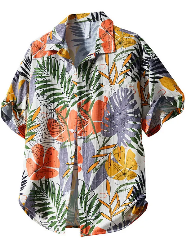 

Tropical Flavour ort Sve Floral irt Мужская летняя новая свободная пляжная одежда irt Тонкая верхняя одежда Легкое полиэфирное волокно