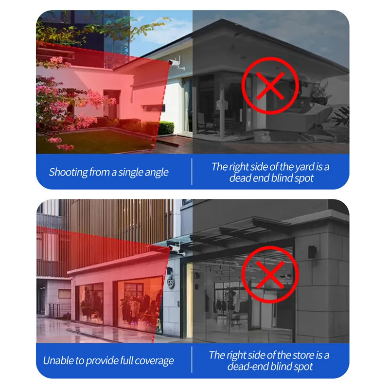 2.4G كاميرا مراقبة لاسلكية واي فاي HD 4MP عدسة مزدوجة اتجاهين للرؤية الليلية جهاز اتصال داخلي IP66 مقاوم للماء كشف الإنسان ث