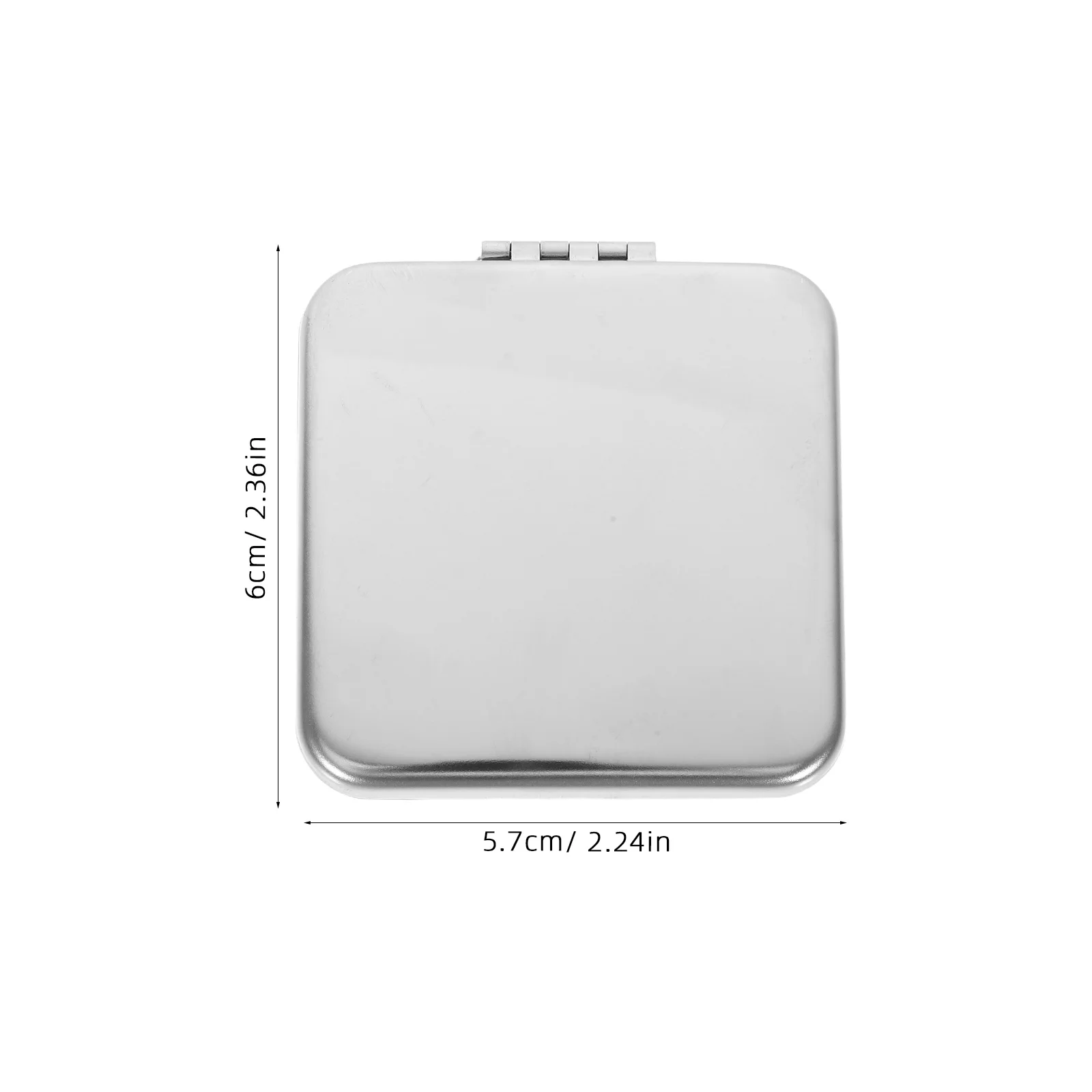 Roestvrijstalen compacte spiegel Draagbare portemonnee Make-up Kleine draagbare damesreisminispiegel voor portemonnee Duurzaam Onbreekbaar