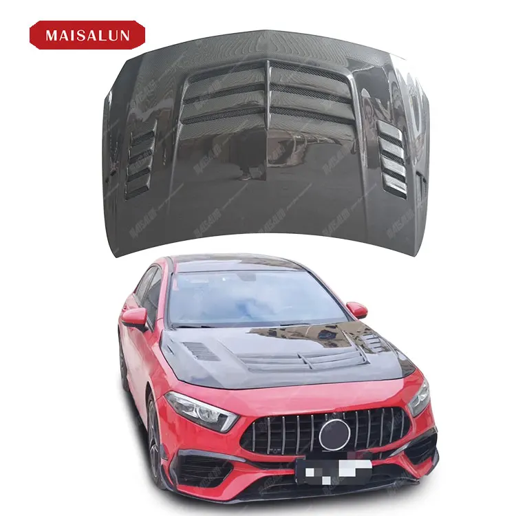 

Carbon Fiber V Style hood for Bz A Class W176 Bonnet Cover Front Engine Hood