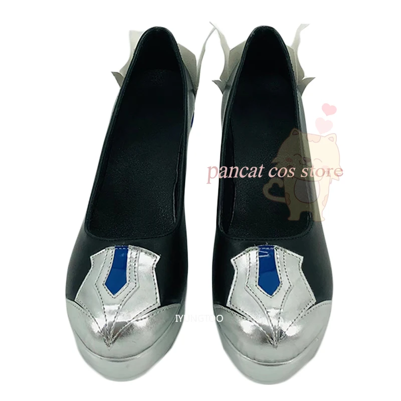 Genshinimpact Eula Lawrence Cosplay Shoes Comic Anime Game Cos Long Boots Cosplay Costume Prop Shoes for Con Halloween Party