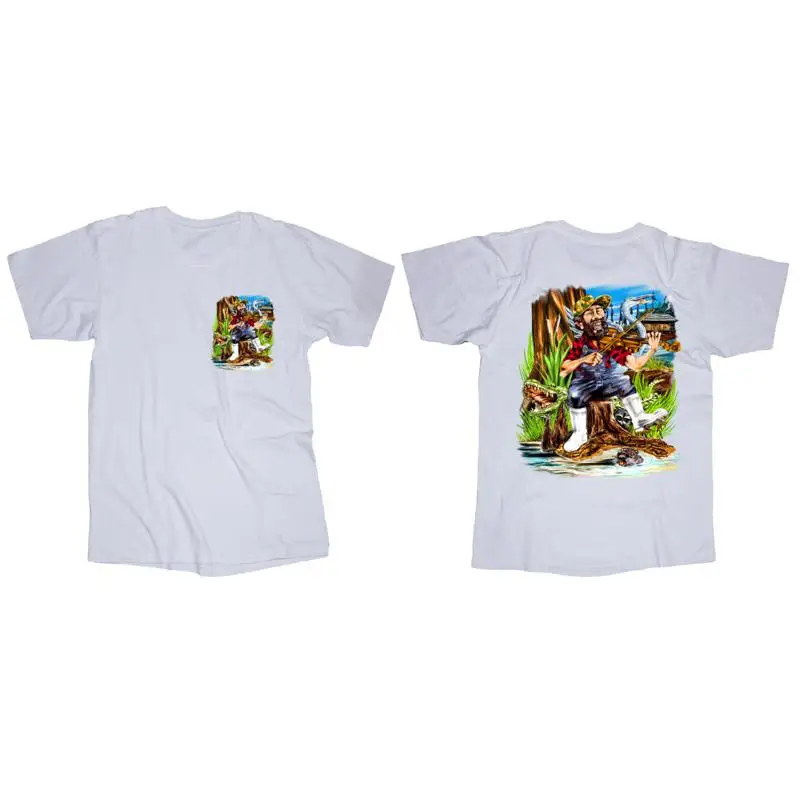 Cajun chico Swamp Alligator Louisiana vida silvestre camiseta blanca