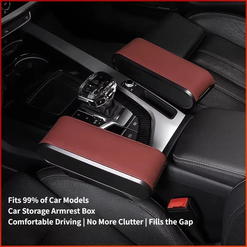 For Car | Multifunctional Armrest Cushion, Auto Retractable Storage Box, Center Console Armrest Elbow Support, Height Adjustable