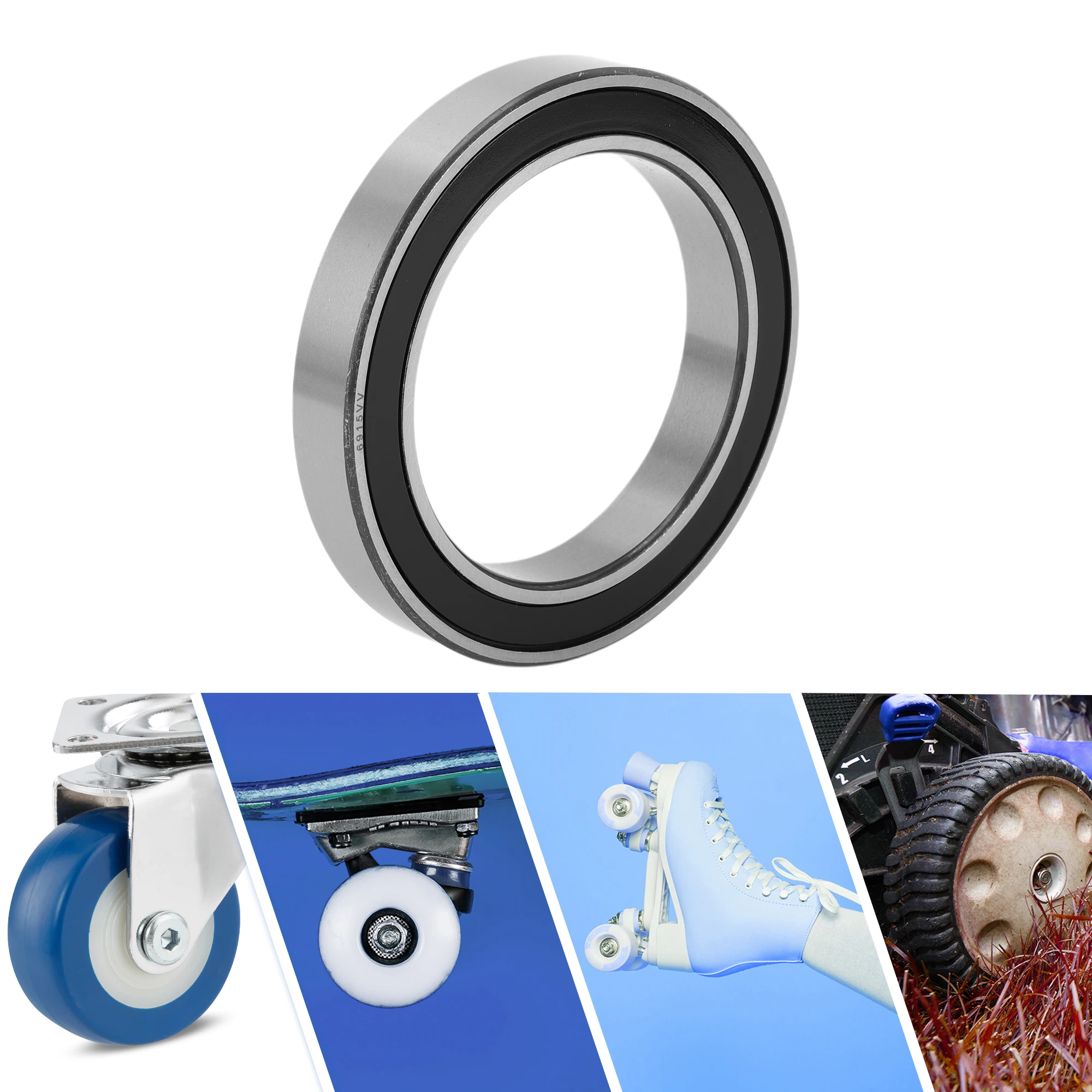 Motoforti 6915VV Deep Groove Ball Bearings P6 75x105x16mm Lubricated Bearings Double Rubber Seal Scooter Skateboard Wheel