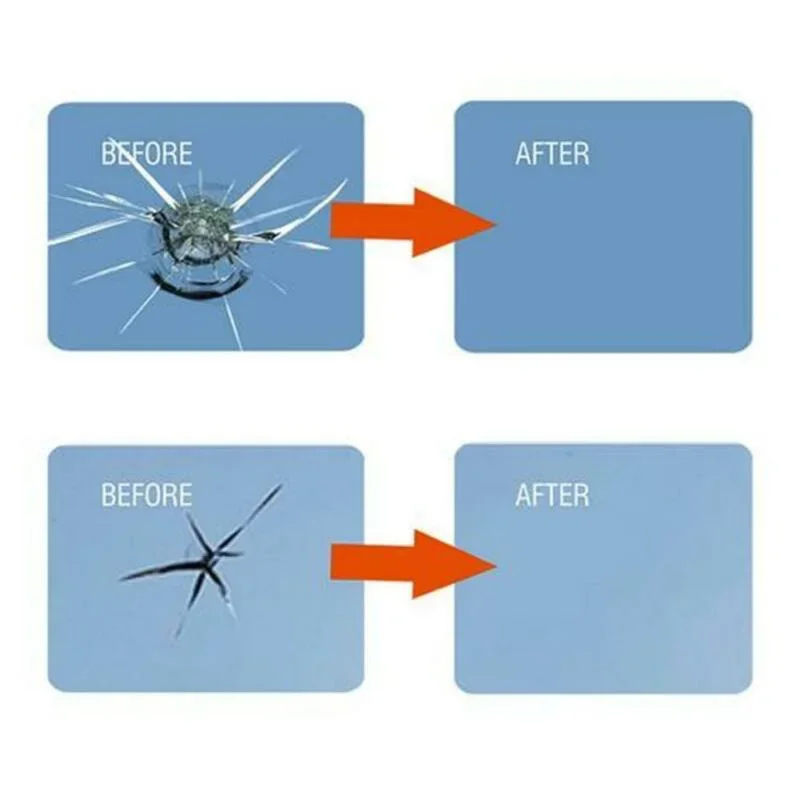 Set Car Windshield Repair Resin Kit, Auto Glass Crack Fix Tool for Car Motorcycle Window Maintenance