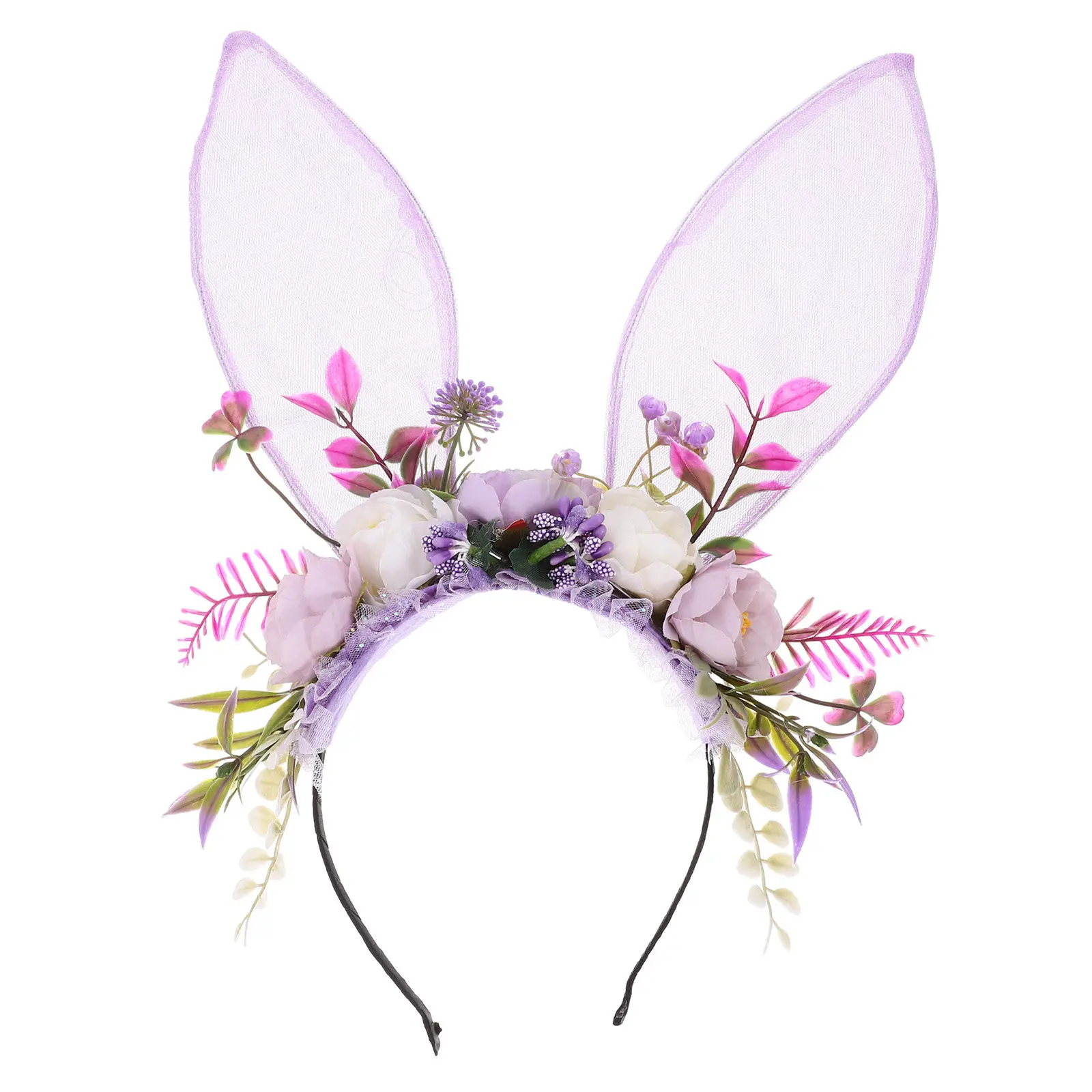 

Bunny Ear Headband Adjustable Soft Cloth Rabbit Ears Headpiece for Women Party Halloween Cosplay Costume Festival Accessory