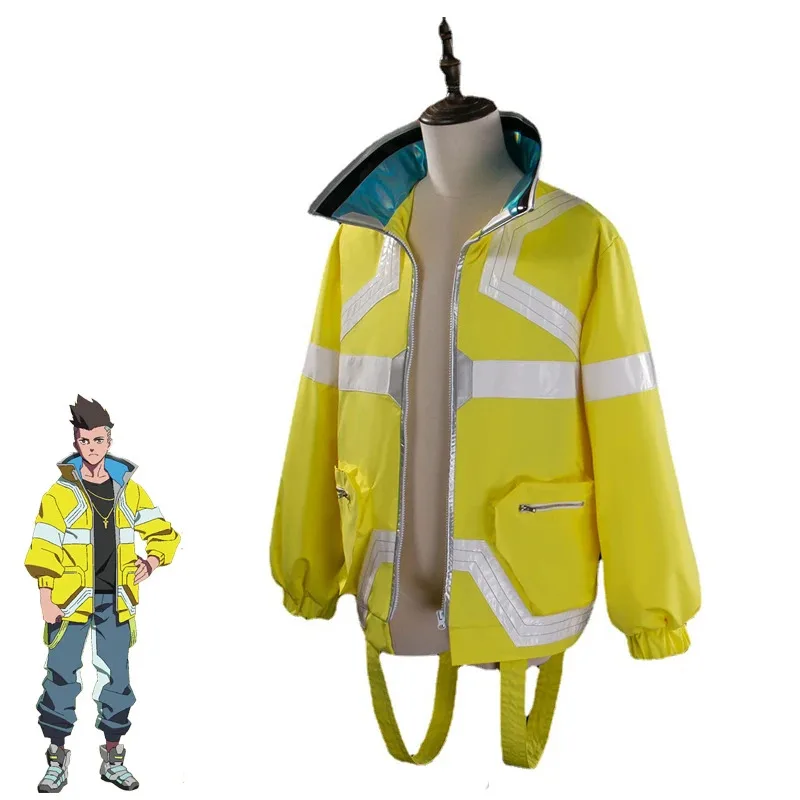

2025 New Anime Cyberpunk Edgerunners David Martinez Cosplay Costumes Stand Collar Halloween Party Zipper Sweatshirt ★ ★ ★ hh