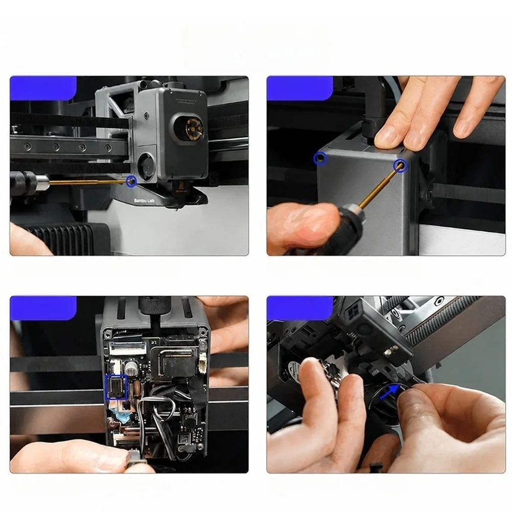 For 3D Printer Hot End Kit Designed for H2S Compatibility with Integrated Heater and Temp Sensor plus Mounting Parts