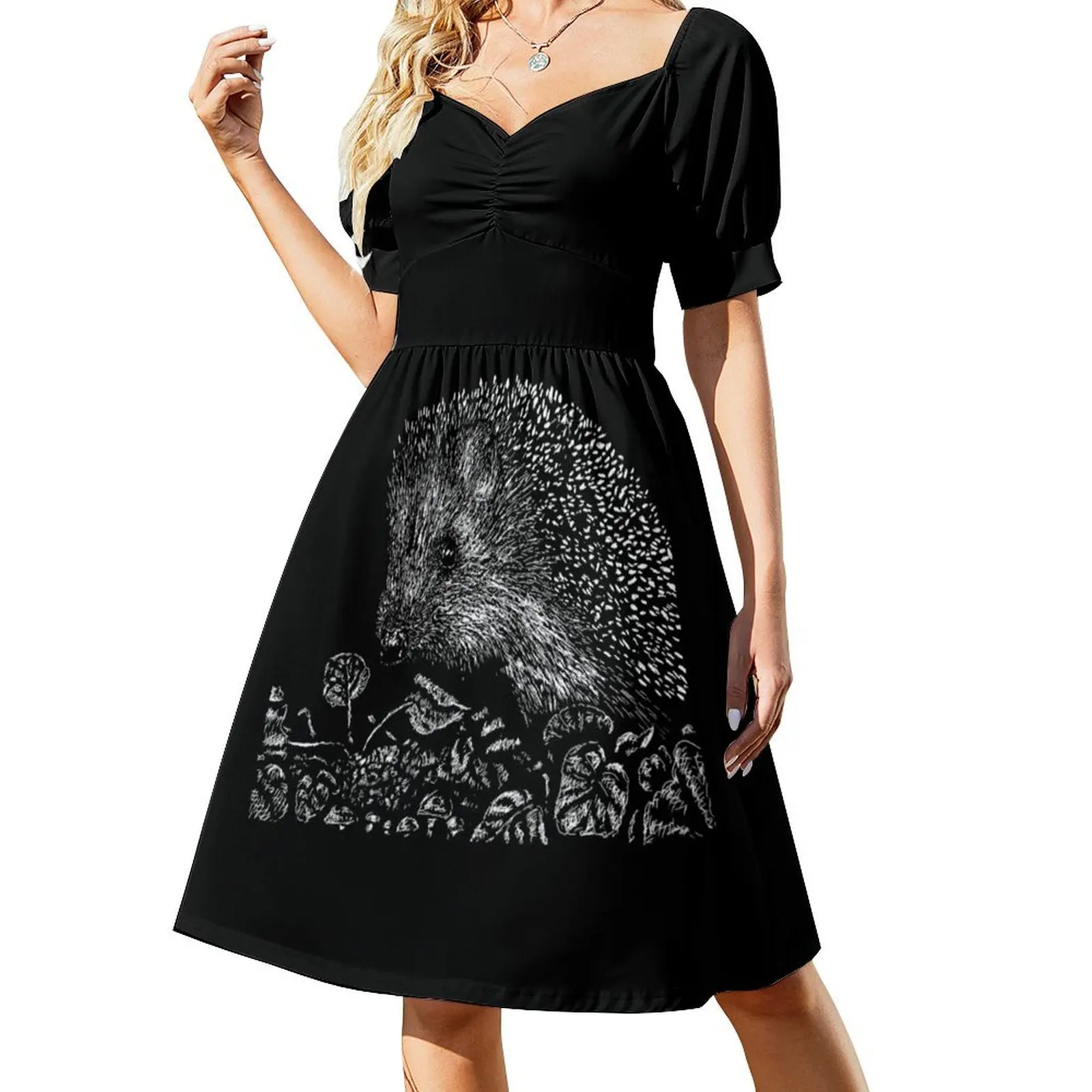 

Hedgehog by Moonlight Short-Sleeved Dress women long dresses summer dresses women 2025