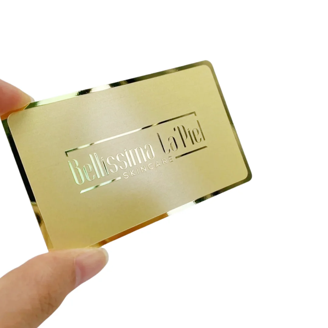 Customized inquiry Custom Cheap  Stainless Steel Engraved Mirror Metal Business Card Metal Blank Cards Wholesale