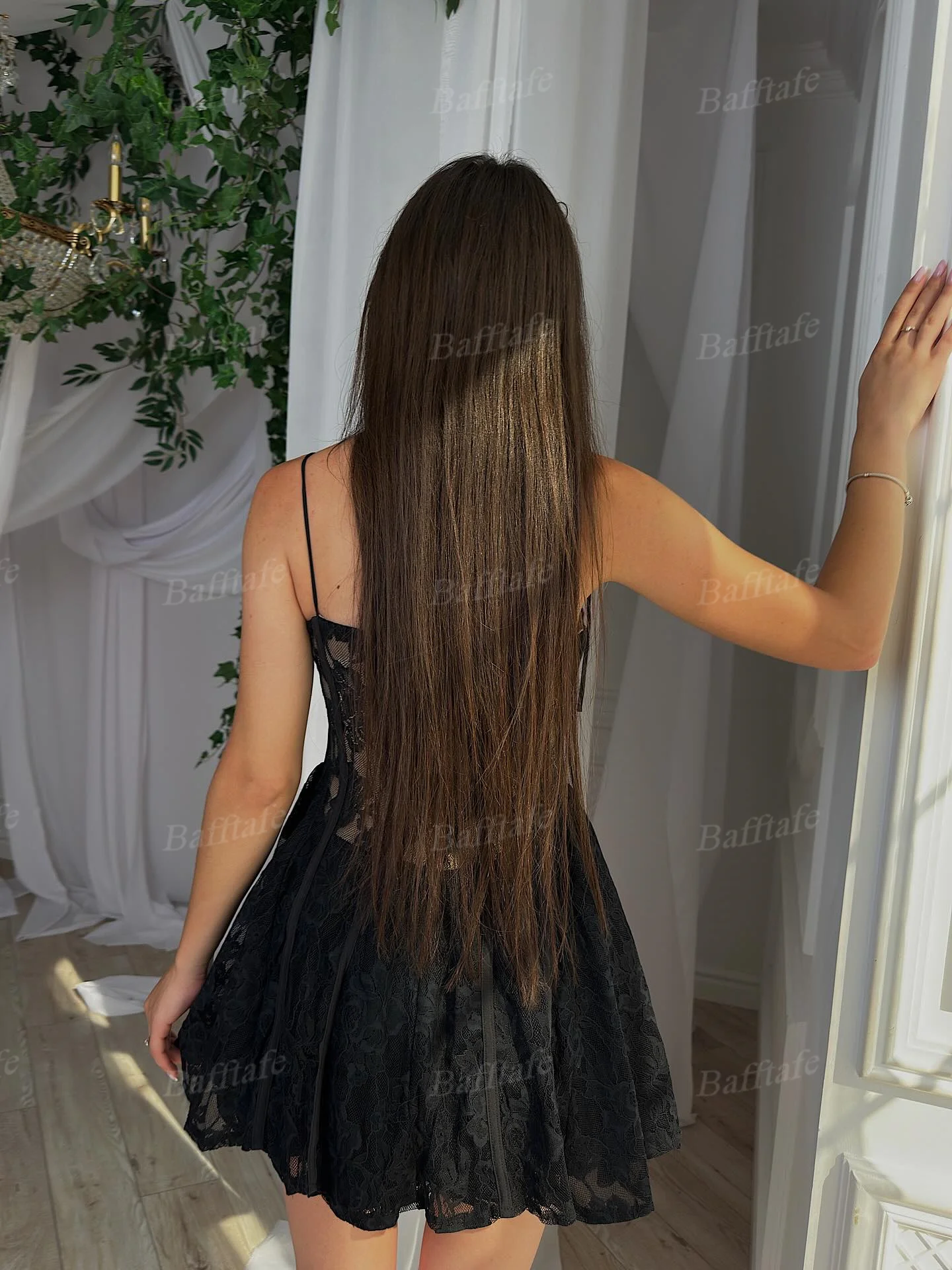 Bafftafe renda preta vestidos de baile personalizados uma linha acima do joelho mini ocasião formal vestidos de festa alças vestido especial de baile