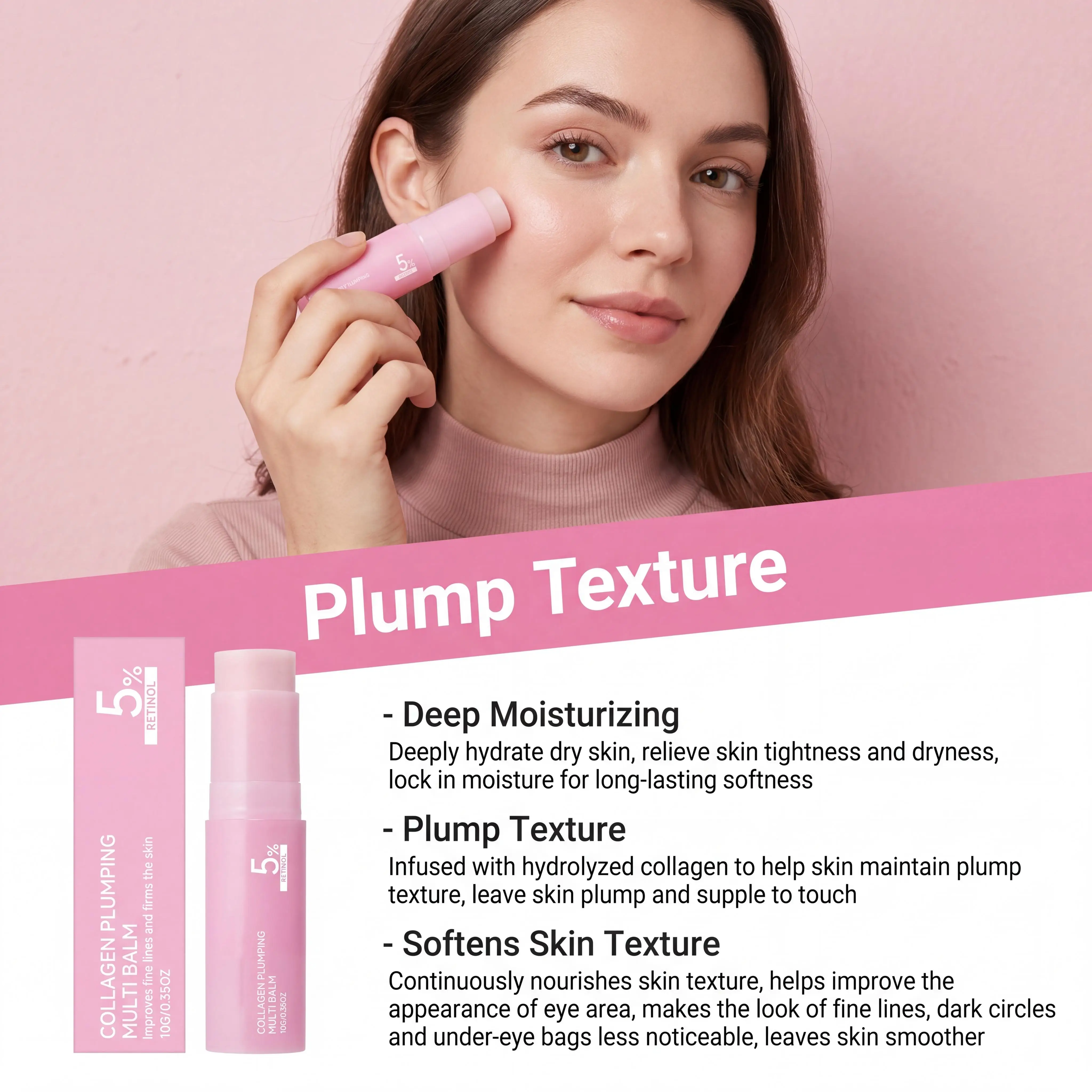 5% Retinol Kollagen Plumping Multi-Balm All-in-One Feuchtigkeitspflege für Langanhaltende Strahlkraft, Verbesserte Hautelastizität und Anti-Falten-Effekt – Detail 11