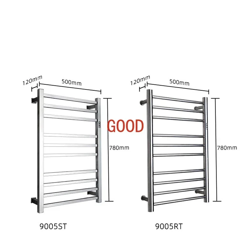 Electric Towel Rack 304 Stainless Steel Temperature&Time Control Smart Heated Towel Rail Towel Warmer 780*500*120mm 110V/220V