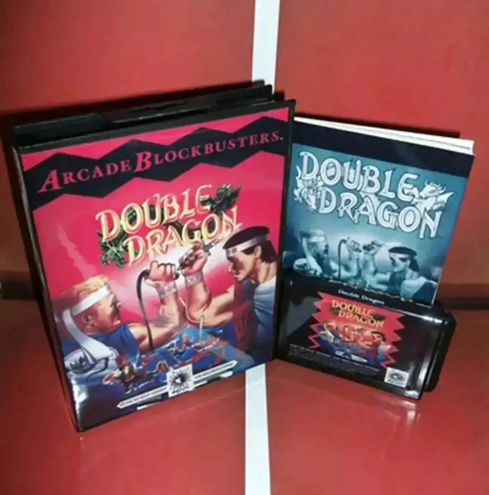 Double Dragon with Box and Manual Cartridge for 16 bit Sega MD game card Megadrive Genesis system