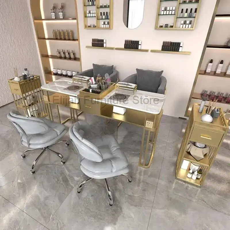 

Accessories Stand Nail Table Workstation Manicure Barbershop Beauty Nail Table Modern Receptio Tavolo Per Unghie Salon Furniture