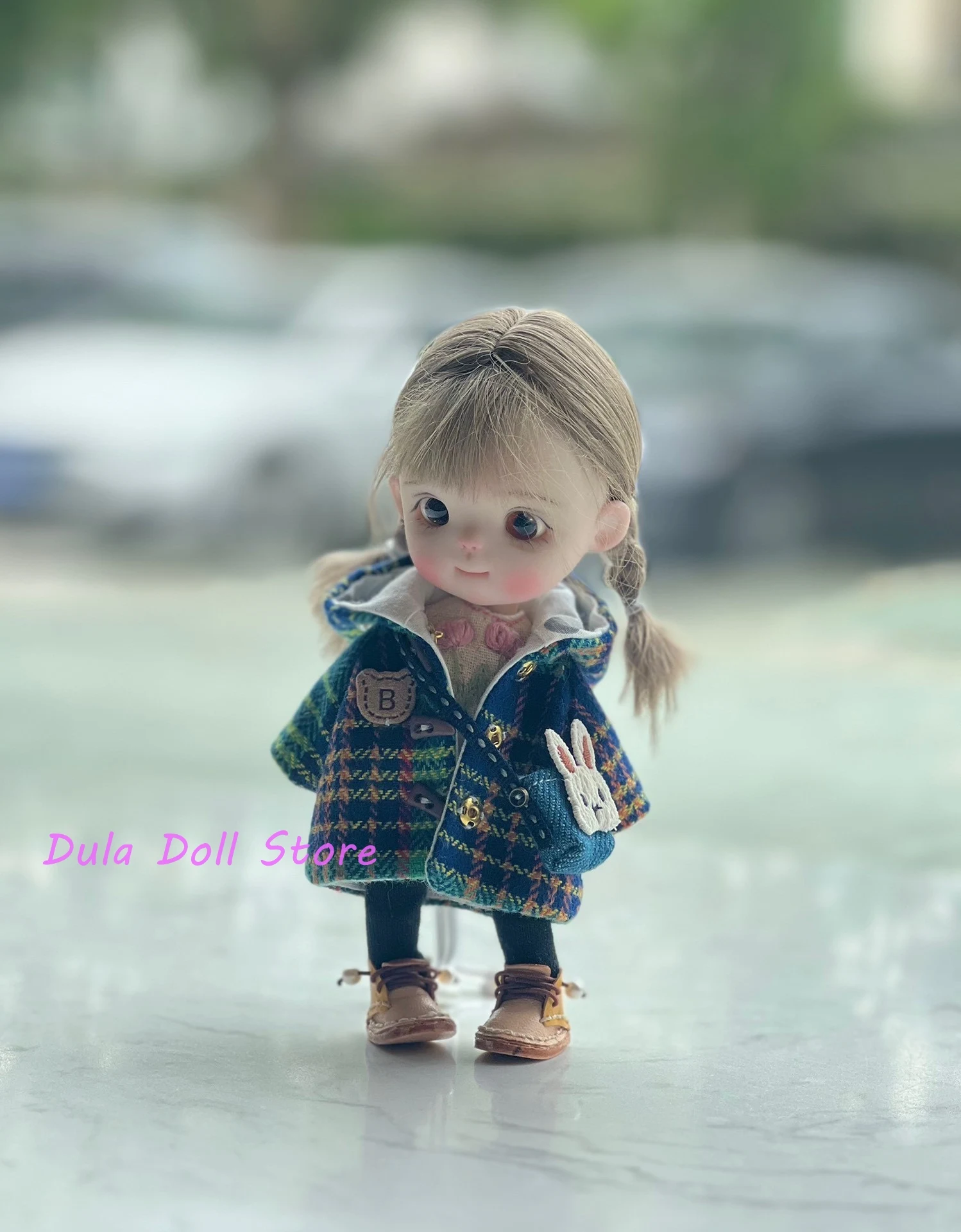 2026 Dula Doll Clothes Dress Autumn and Winter College Plaid Mid-Length Sock Doll Suit for Ob11 GSC Doll Accessories