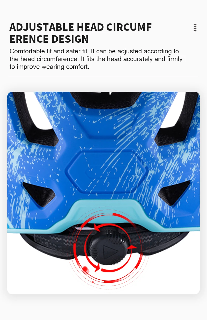 UMUSEEKER Kinder-Fahrrad-Vollgesichtshelm Cross-Country-Mountainbike-Schutzhelm Skateboard-Fahr-Schutzausrüstung – Detail 7