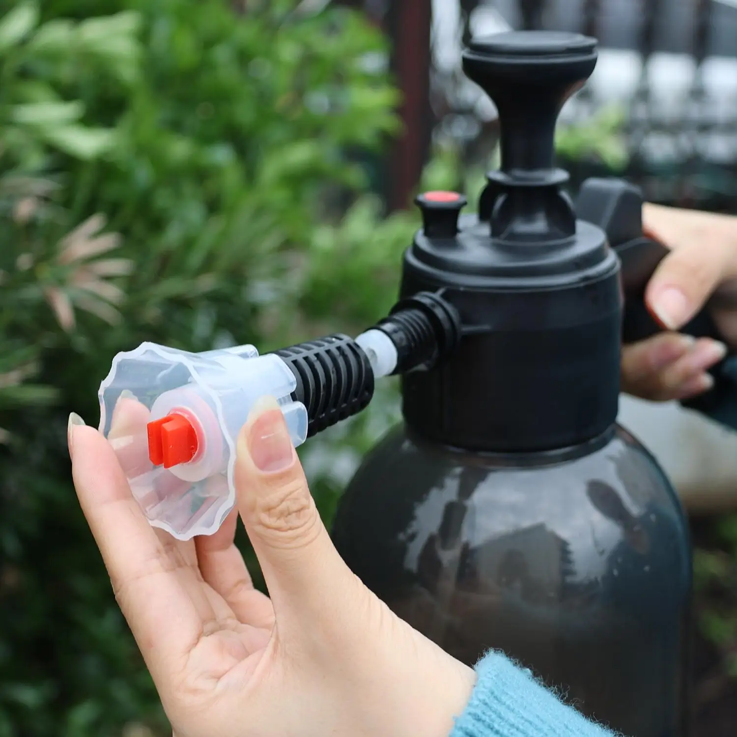 Portable Car Wash Foam Nozzle Hand Pump Foam Sprayer Universal Replacement Accessories for Household Car Cleaning Nozzle