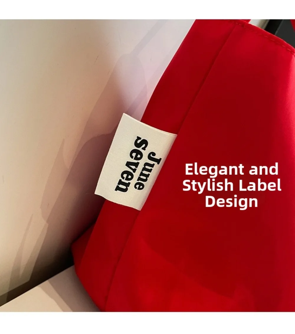 Modische Bestseller Einfarbige Weiche Nylon-Schultertasche Große Kapazität Designer-Handtasche Schlichte Vielseitige Tragetasche – Detail 5