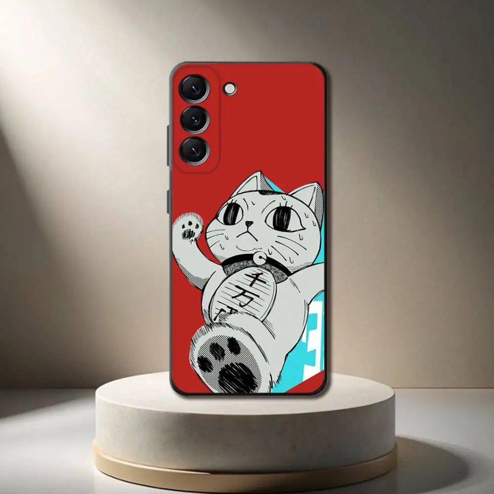 حافظة هاتف مضحكة Turbo Cat Granny لهاتف Samsung Galaxy A 73,72,51,53,52,71,22,5G,Note,J7,8,9 غطاء أسود ناعم