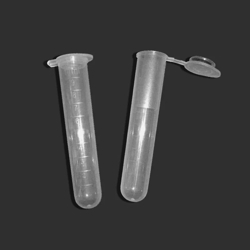 200pcs/bag 10ml Micro Centrifuge Tube Vial Clear Plastic Tubes Vials Sample Lab Container