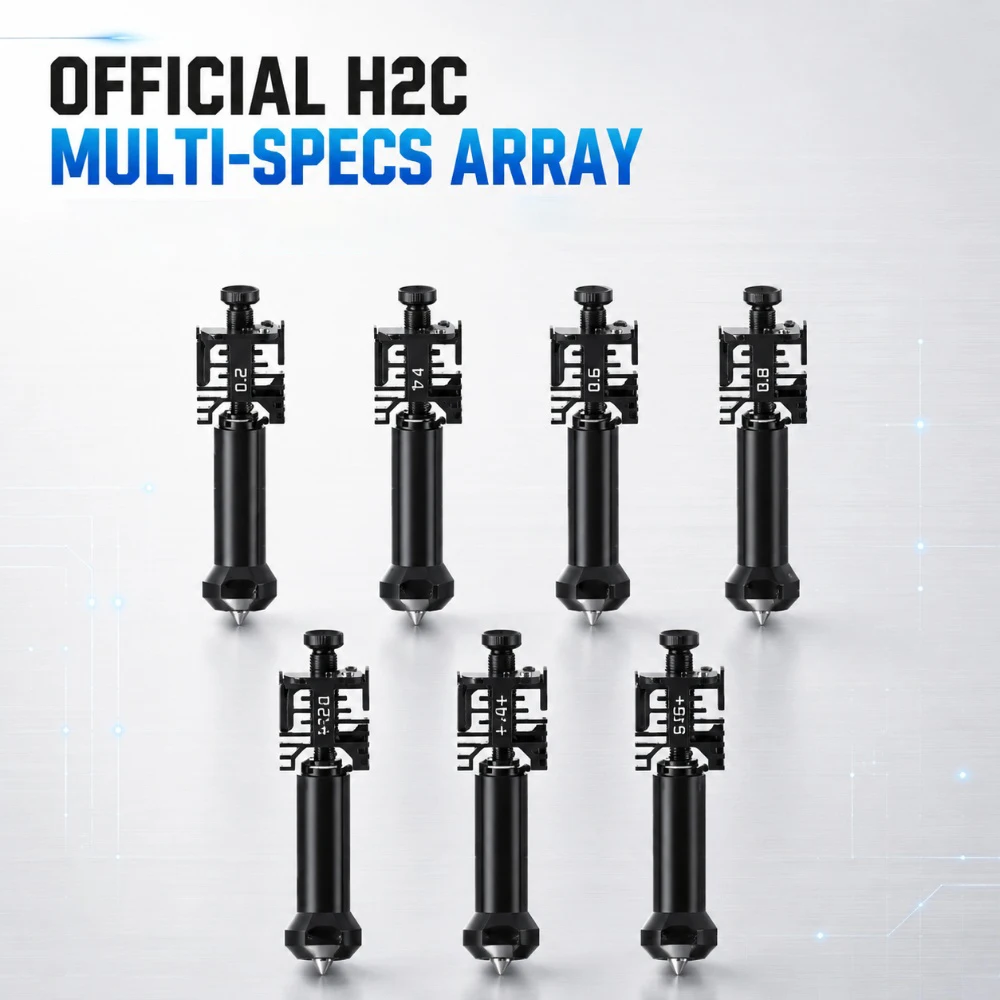 Original Bambu Lab H2C Intelligentes Induktions-Hotend für H2C Vortek System 0,2/0,4/0,6/0,8mm Standard-Hotend Upgrade Druckkopf