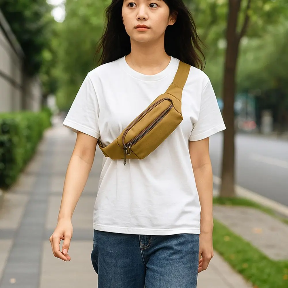 

Men's and women's Adjustable Sports Waist Bag Large Capacity Lightweight Men Chest Bag Portable Crossbody Bag Hiking