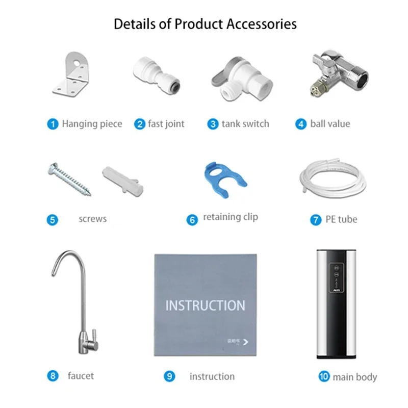 آلة تصفية المياه ، صنبور ذكي ، تنقية المياه معالجة RO ، موزع المياه التناضح العكسي ، 75hours