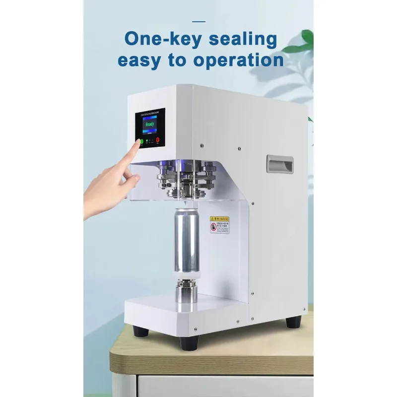 Commercial Electric Push-Button Can Sealer Machine High-Frequency Sealing Stainless Steel Easy Operate Fully Automatic