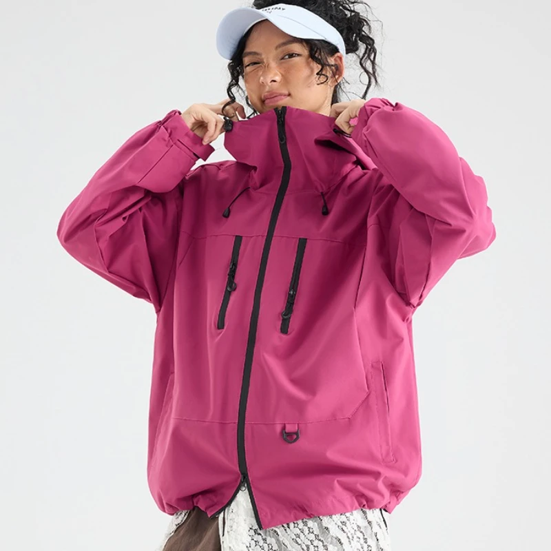 

Autumn Women Outdoor Waterproof Jacket Hooded Windbreaker Rain Coat Breathable Hiking Camping Tactical Jackets Unisex Clothing