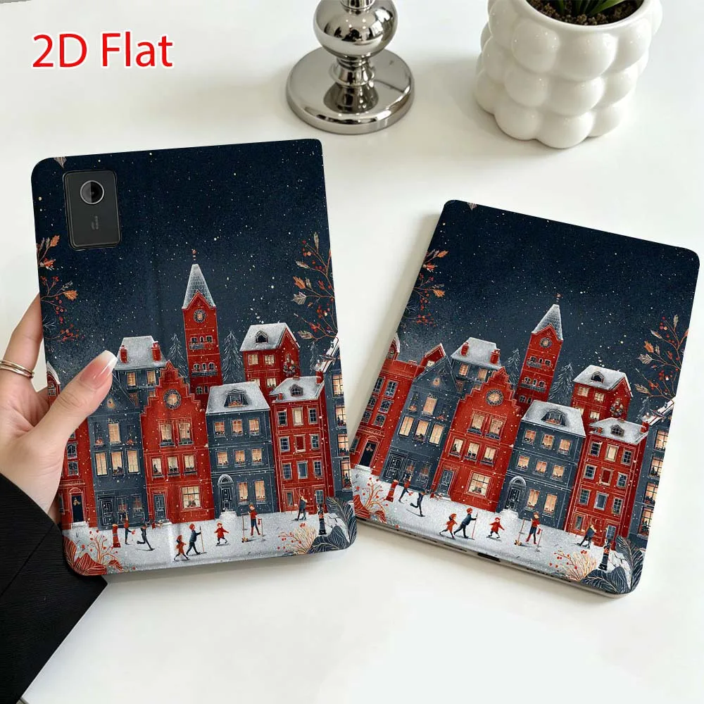 Winter Red House For Lenovo Xiaoxin Pad Pro Tab P12 P11 11 13 11.2 inch K11 Plus Pen Tray Tablet Case Soft
