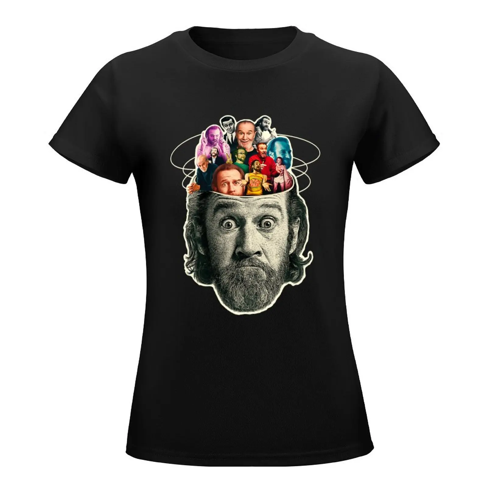 George Carlin T-Shirt korean fashion tops Female clothing oversized workout shirts for Women