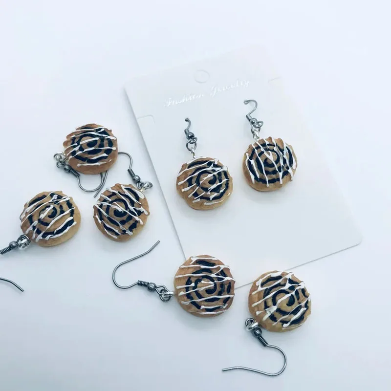 Cinnamon Bun Earrings  Food Jewellery Cute Earrings Unique Present Ideas Baking Lover Gifts