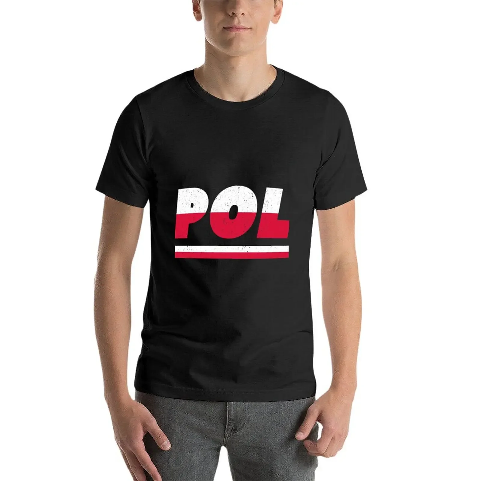 Camisetas gráficas de bolinhas masculinas, grandes e grandes, polonesas, código ISO 3166, roupas estéticas