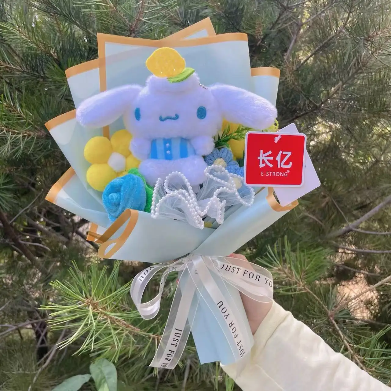 Cartoon Sanrio Bouquet Genuine My Melody Kuromi Cinnamoroll Hellokitty Plush Doll Toy Valentine Christmas Graduation Gifts