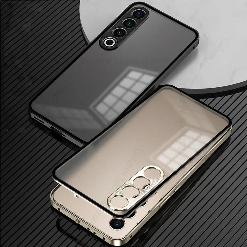 

Fundas For Meizu 20 Infinity Magnetic Tempered Glass Matte Phone Case For Meizu 20 Pro Aluminium Alloy Bumper Lock Magnet Cover