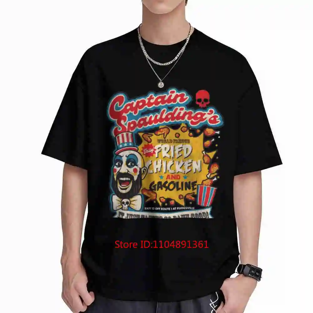 Captain Spaulding Famous Chicken Worn Short Sleeve Tee 100% Cotton T-Shirt